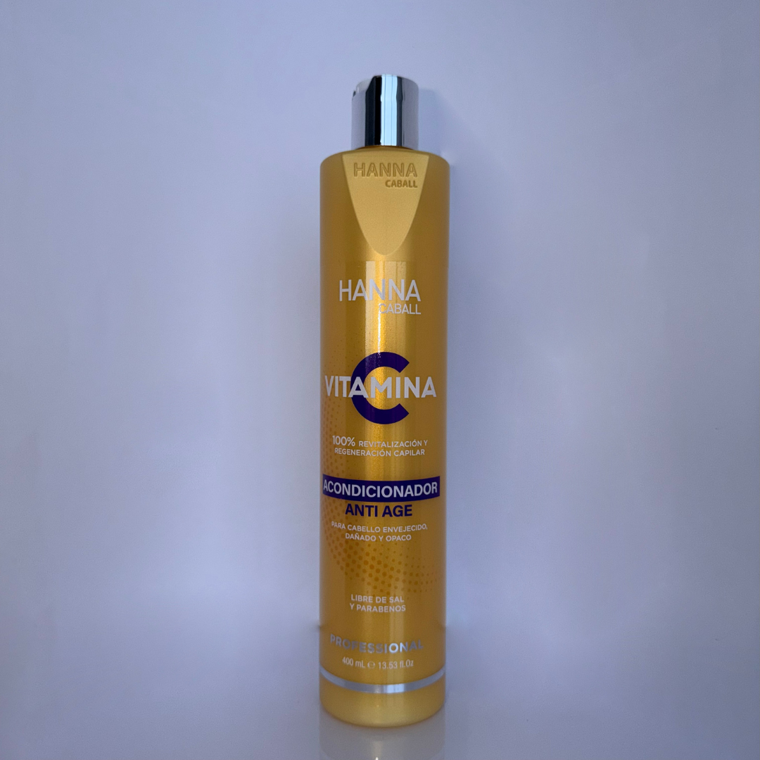 Acondicionador Anti Age con Vitamina C de 400 ml para cabello envejecido, dañado y opaco.