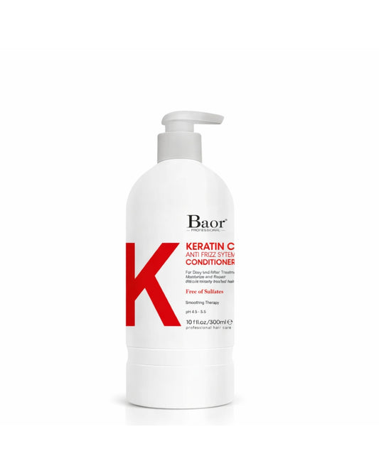 Pack Keratin Suavidad y Calor BAOR - imagen principal de BAOR Acondicionador Keratin Care 300 ml para cabello con frizz, rebelde o difícil de manejar