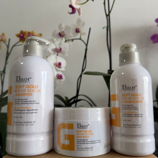 Kit Soft Gold = Shampoo + Acondicionador + Mascarilla – BAOR