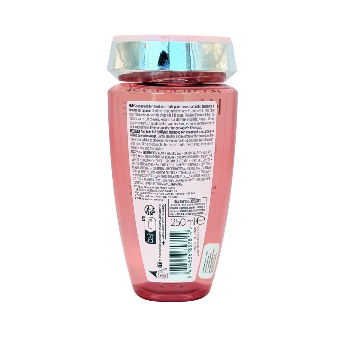 Kérastase Genesis Bain Hydra-Fortifiant Shampoo anticaída por quiebre cabello fino 250 ml