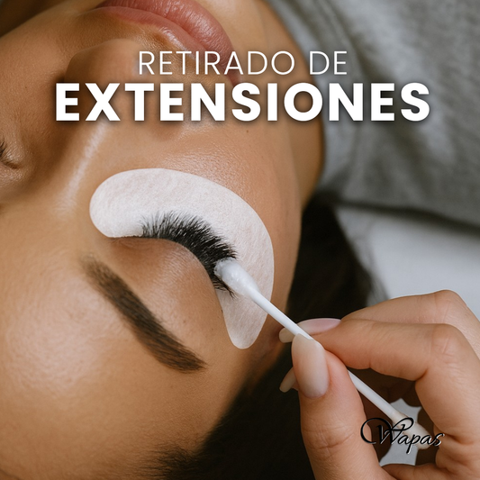 Retiro de extensiones de pestañas