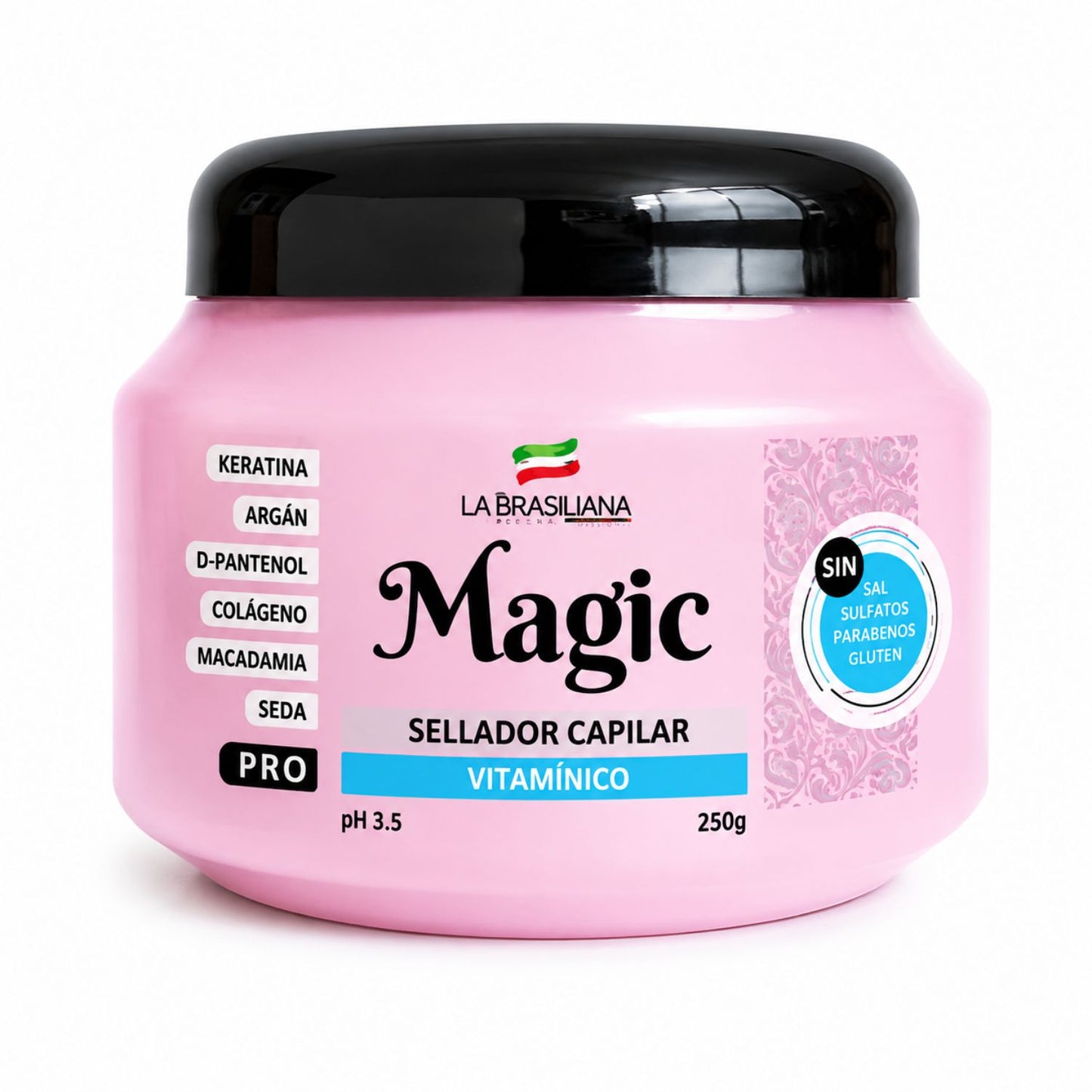 La Brasiliana Pack Post Química Express 3 Pasos incluye Magic Pro Sellador Capilar 250g Post Química - Reparación, sellado y protección en pocos pasos