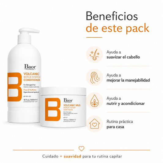 BAOR Pack Baor Volcanic Mud Acondicionador 300 ml + Mascarilla 300 ml