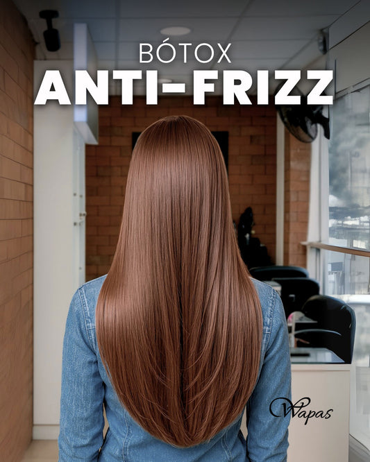 Bótox capilar anti frizz para alisar y nutrir cabello largo en Wapas GCC, salón de belleza en San Isidro Lima Perú.