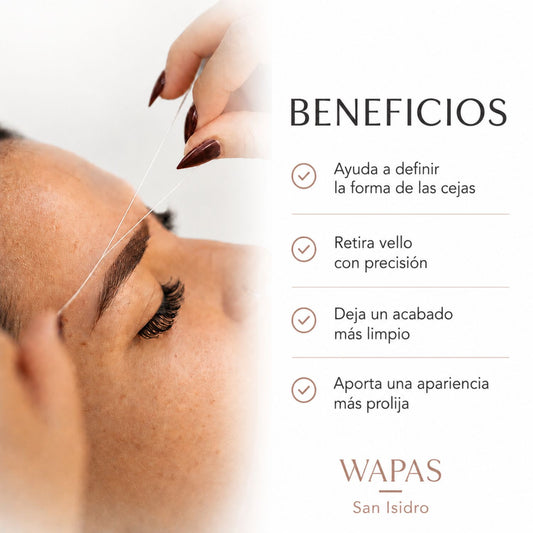 Depilación de cejas con hilo en San Isidro | Wapas