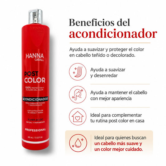 Hanna Caball Acondicionador Post Color 400 ml