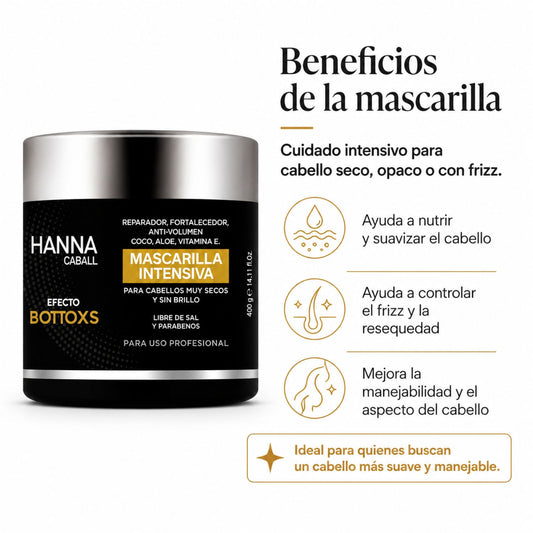 Hanna Caball Mascarilla Reparadora Anti-Frizz 400 ml