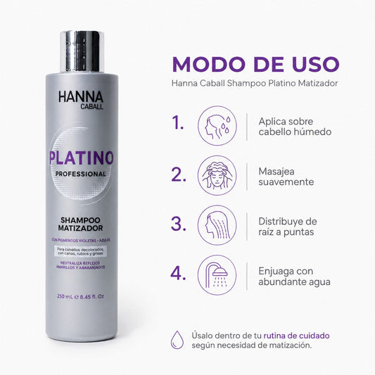 Hanna Caball Shampoo Platino Matizador 400 ml