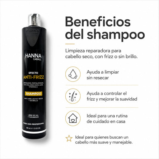 Hanna Caball Shampoo Reparador Anti-Frizz 400 ml