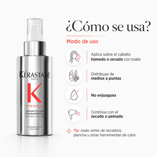 Kérastase Première Sérum Filler Fondamental sérum antifrizz protección calor 90 ml