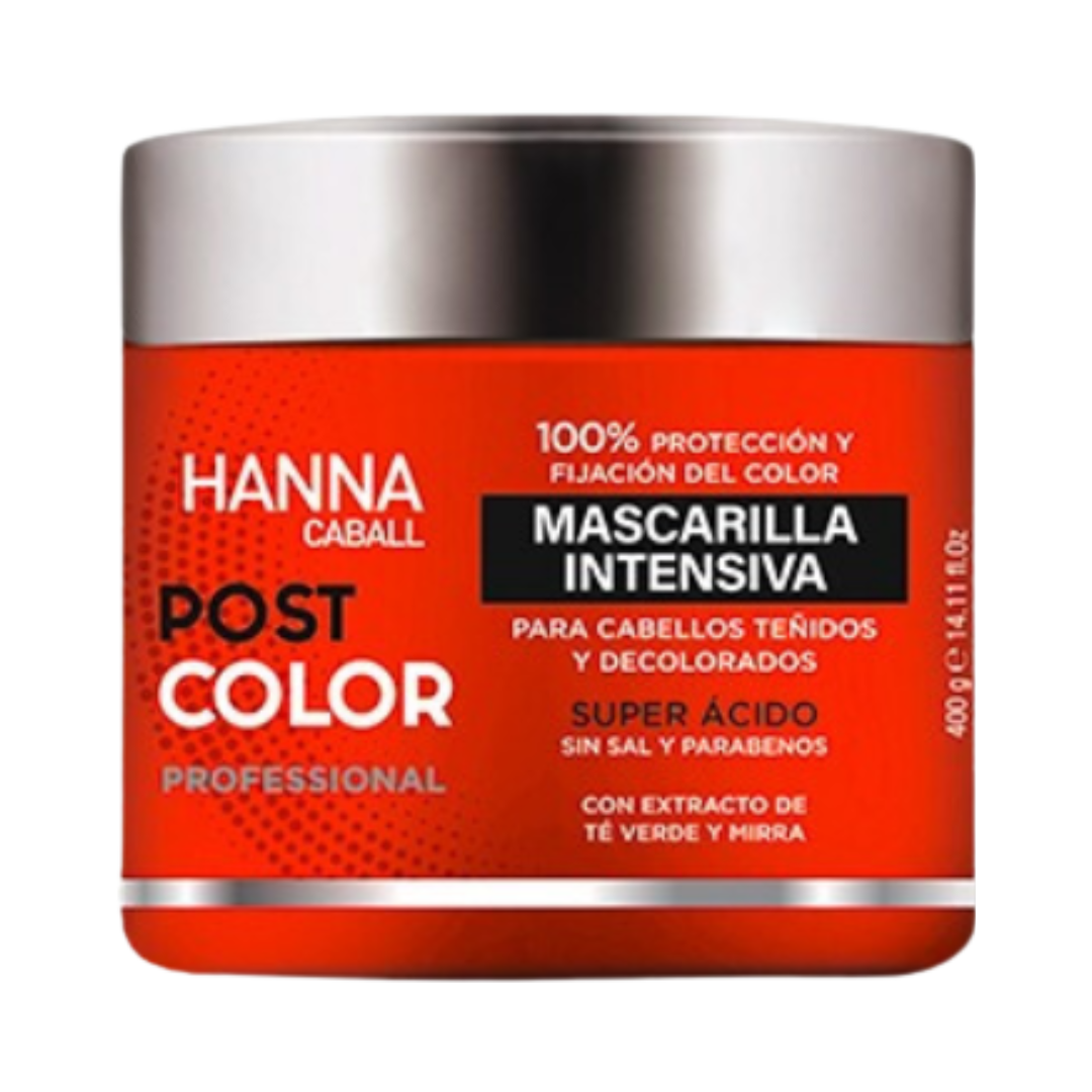 Mascarilla Post Color Hanna Caball 400 ml para cabellos teñidos y decolorados