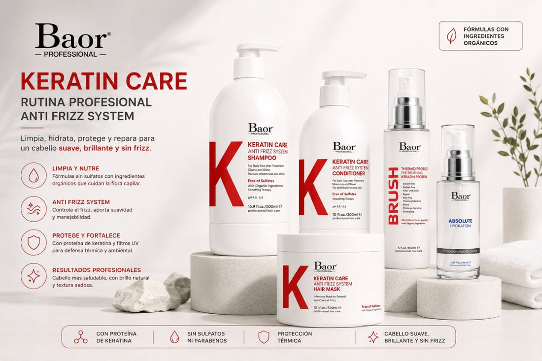 BAOR Keratin Care: rutina post alisado para suavidad y control del frizz