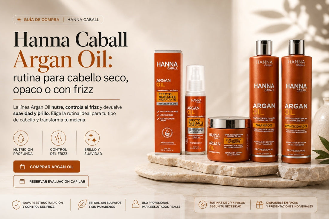 Hanna Caball Argan Oil: rutina para cabello seco, opaco o con frizz