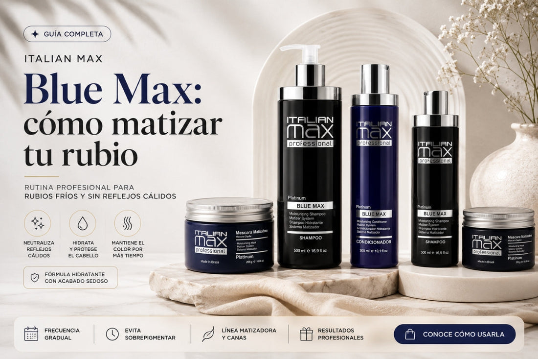 Italian Max Blue Max: cómo matizar cabello rubio o con mechas