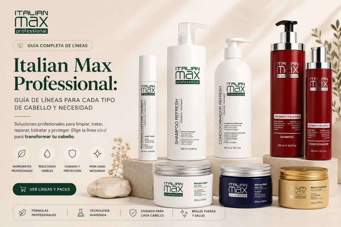 Italian Max Professional: guía de líneas para cabello seco, rizado, rubio o procesado
