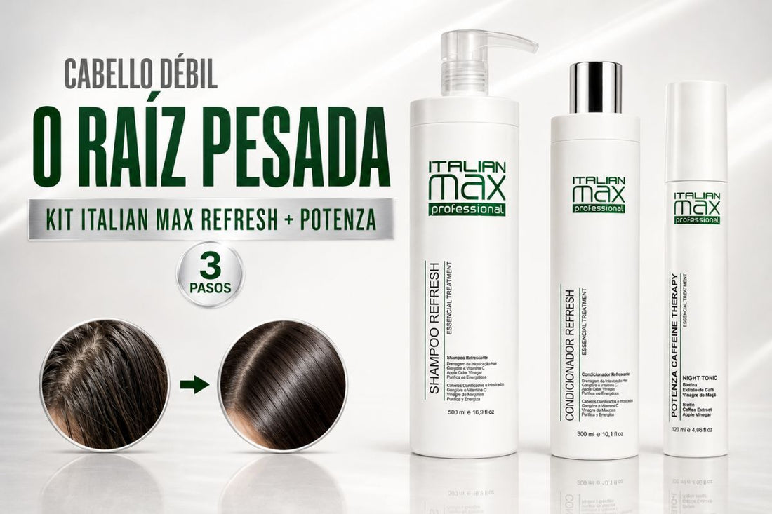 Cabello débil o raíz pesada: rutina Italian Max Refresh con Potenza