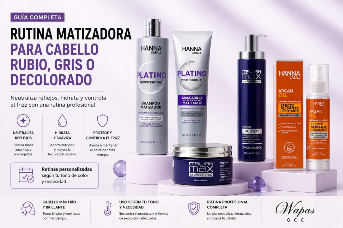 Shampoo morado o matizador azul: diferencias y cómo evitar sobrepigmentar