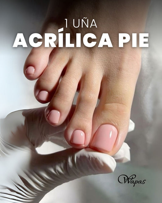 1 uña acrílica Pie