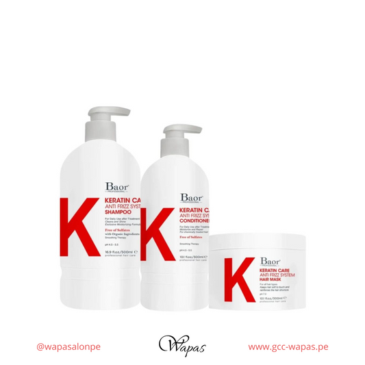 BAOR Pack Keratin Care (Shampoo + Acond. + Mascarilla)