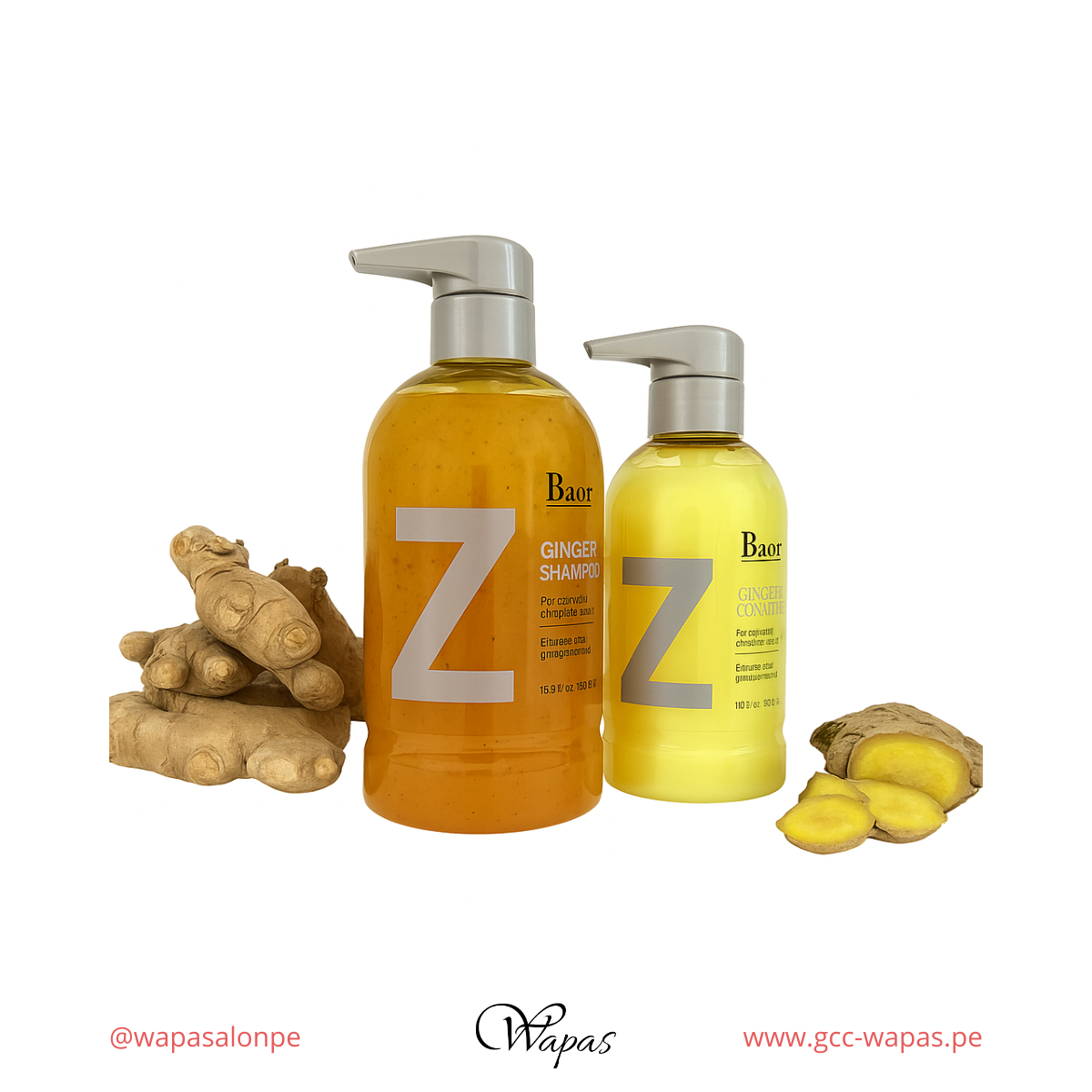 BAOR Shampoo Ginger 500 ml - vista producto