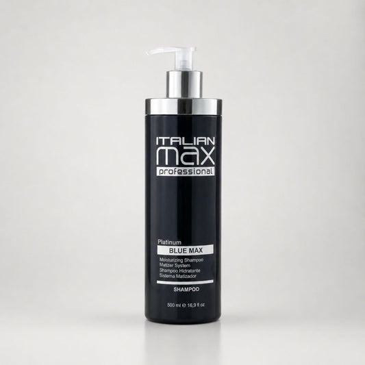 Italian Max Blue Max Shampoo Matizador 500 ml para cabello rubio