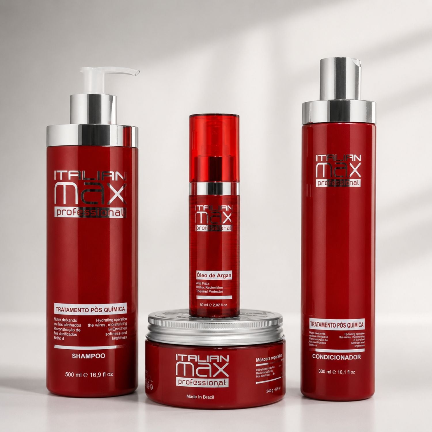 Kit Italian Max Pro Activo 3D con shampoo, acondicionador, mascarilla y Bifasimax