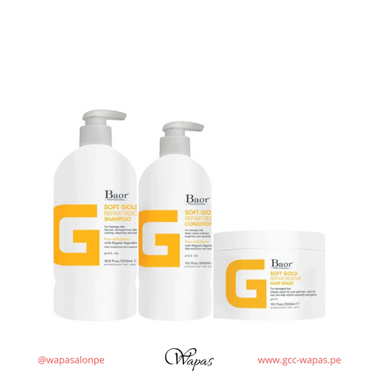 BAOR Pack Soft Gold (Shampoo + Acond. + Mascarilla)