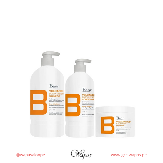 BAOR Pack Volcanic Mud (Shampoo + Acond. + Mascarilla)