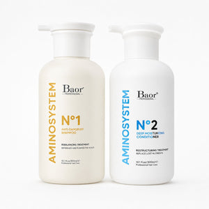 BAOR Pack Aminosystem: Deep Moisturizing Conditioner N°2 300 ml + Anti-Dandruff Shampoo N°1 300 ml