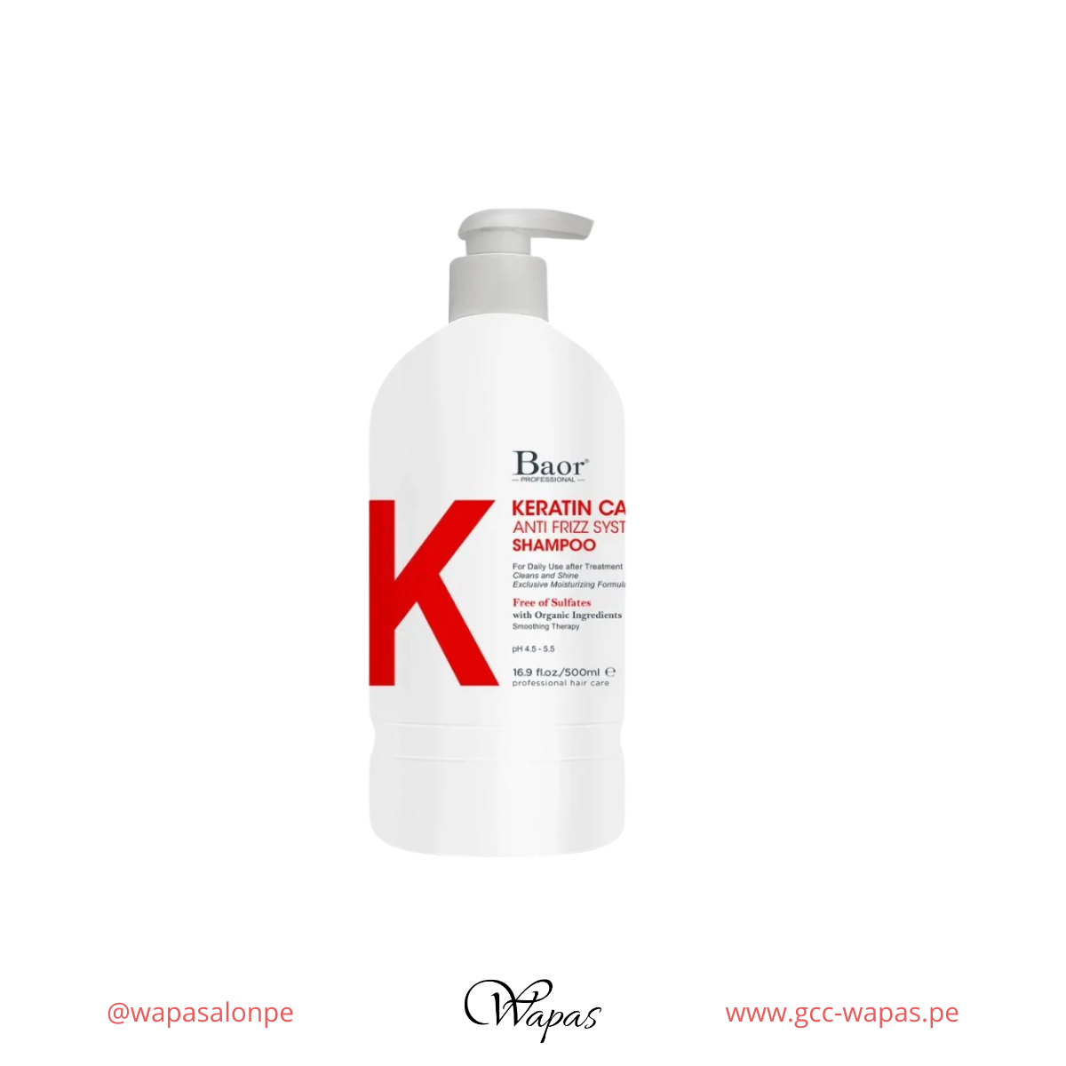 BAOR Shampoo Keratin Care 500 ml - vista producto