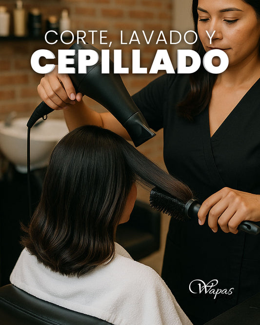 Corte, Lavado y Cepillado de cabello