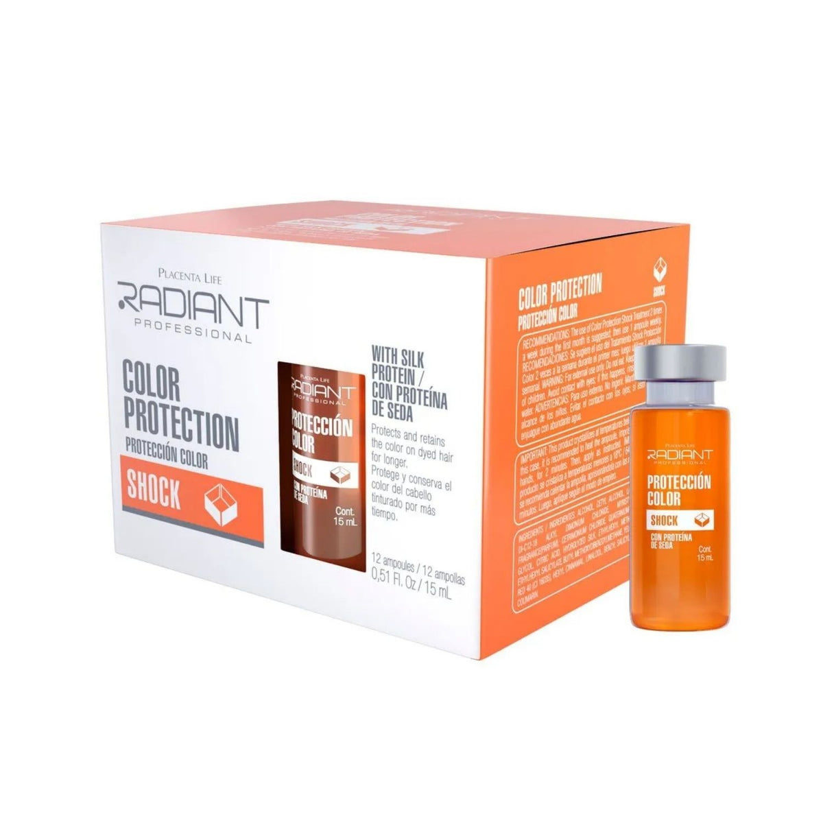 Caja x12 Shock Protección Color 15 ml – Radiant Professional