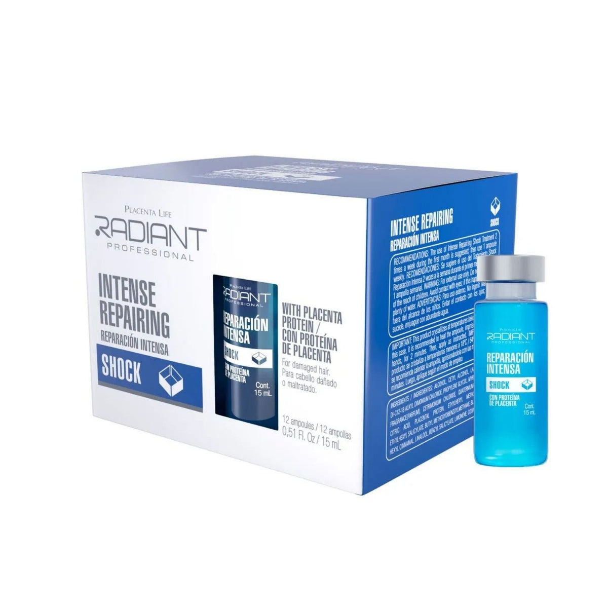 Caja x12 Shock Reparación Intensa 15 ml – Radiant Professional