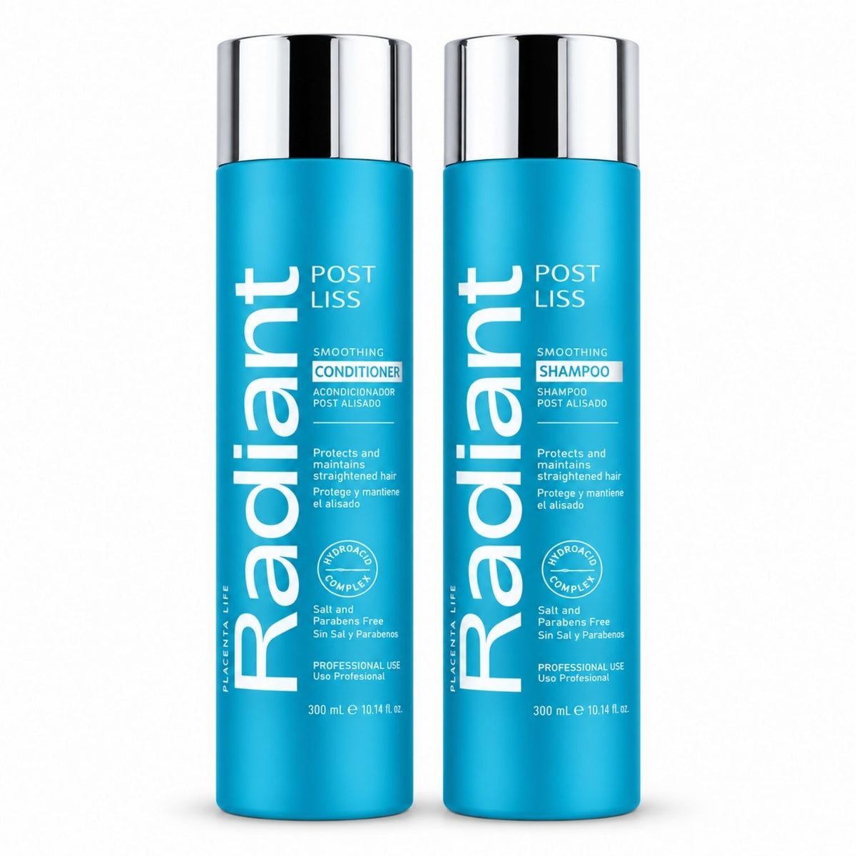 Dúo Post Liss Shampoo + Acondicionador – Radiant Professional