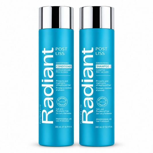 Dúo Post Liss Shampoo + Acondicionador – Radiant Professional