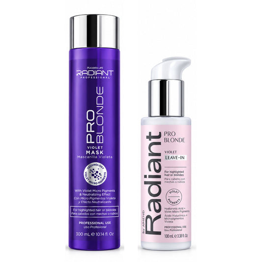 Dúo Pro Blonde Mascarilla + Leave-In – Radiant Professional