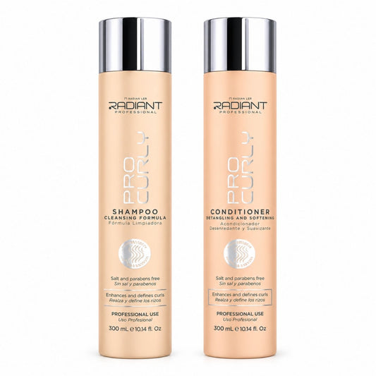 Dúo Pro Curly Shampoo + Acondicionador – Radiant Professional