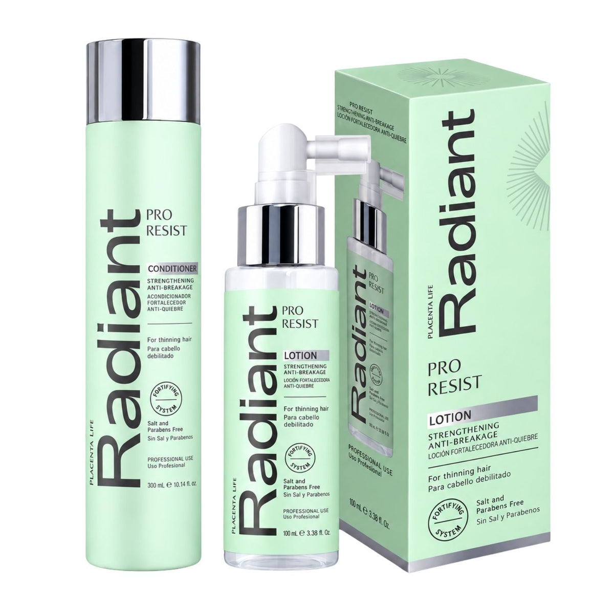 Dúo Pro Resist Acondicionador + Loción – Radiant Professional
