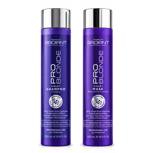 Dúo Pro Blonde Shampoo + Mascarilla – Radiant Professional