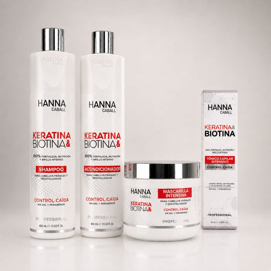 Hanna Caball Pack Keratina & Biotina 3 pasos anticaída