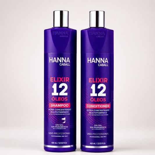 Hanna Caball Elixir 12 Óleos Shampoo + Acondicionador 400 ml