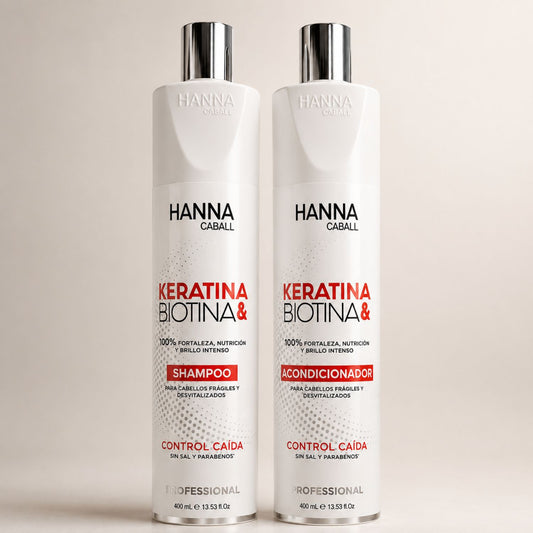 Hanna Caball Keratina & Biotina Shampoo + Acondicionador 400 ml