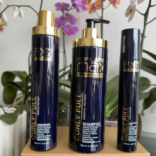 Pack = Shampoo + Acondicionador + Activador de Rizos Curly Full Italian Max