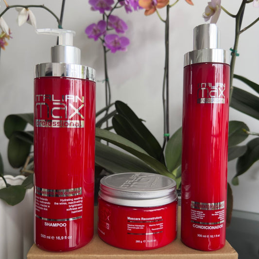 Pack = Shampoo + Acondicionador + Mascarilla Post Química Italian Max