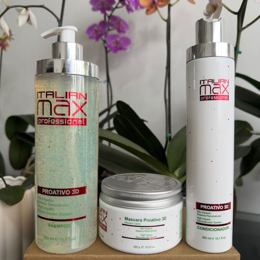 Pack = Shampoo + Acondicionador + Mascarilla Pro Activo 3D Italian Max