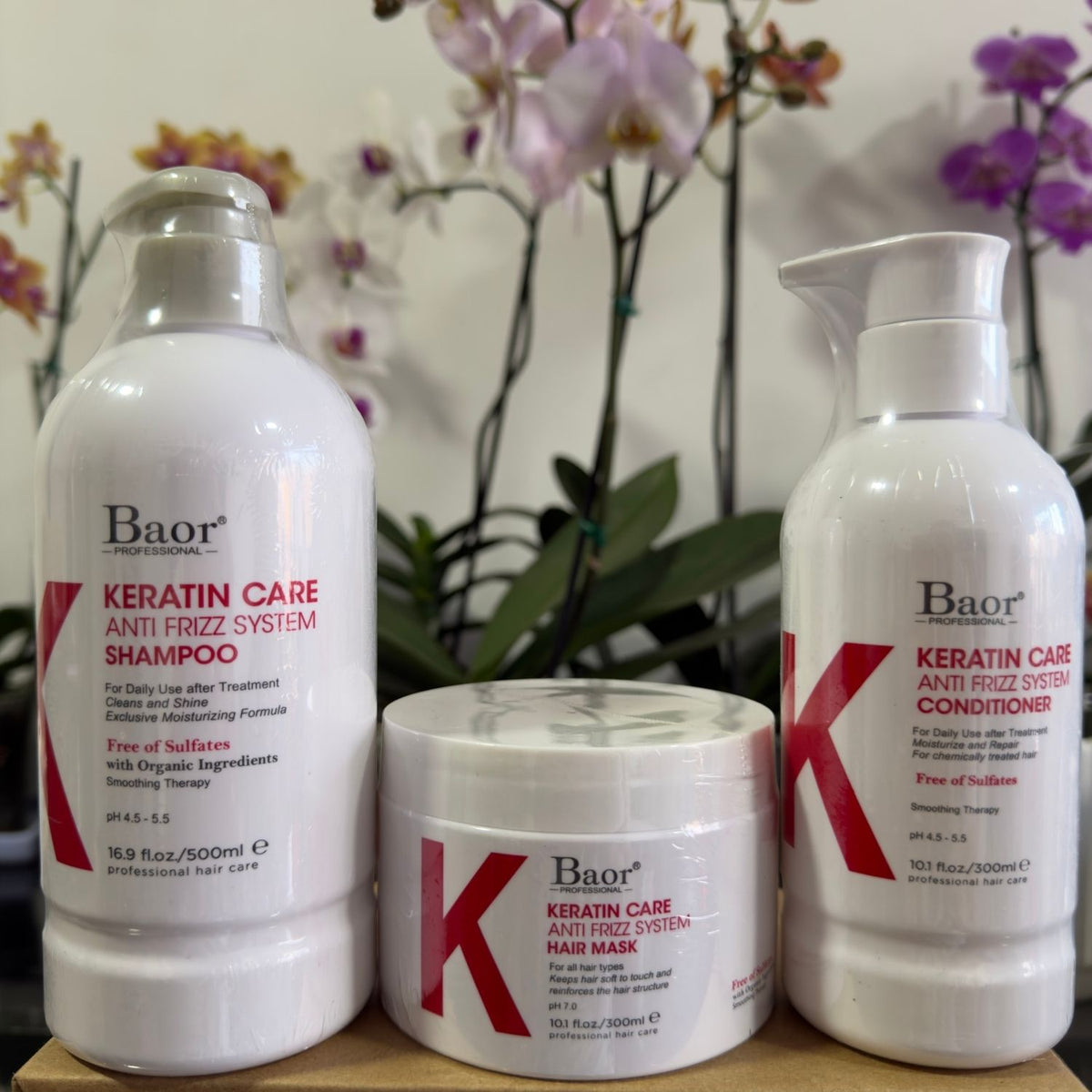 Kit Keratin Care = Shampoo + Acondicionador + Mascarilla – BAOR