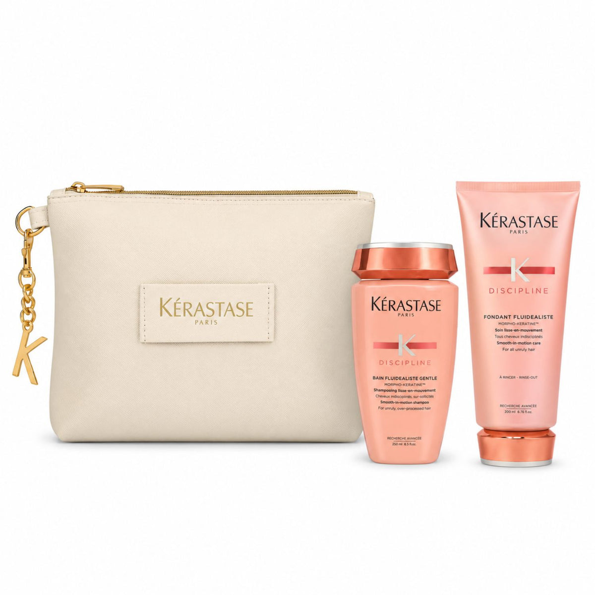 Pack Kérastase Discipline Navidad con Bain Fluidealiste Gentle 250 ml, Fondant Fluidealiste 200 ml y neceser