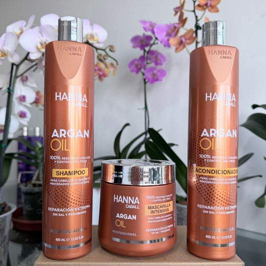 Pack Argan Oil 3 Pasos 400 ml Hanna Caball