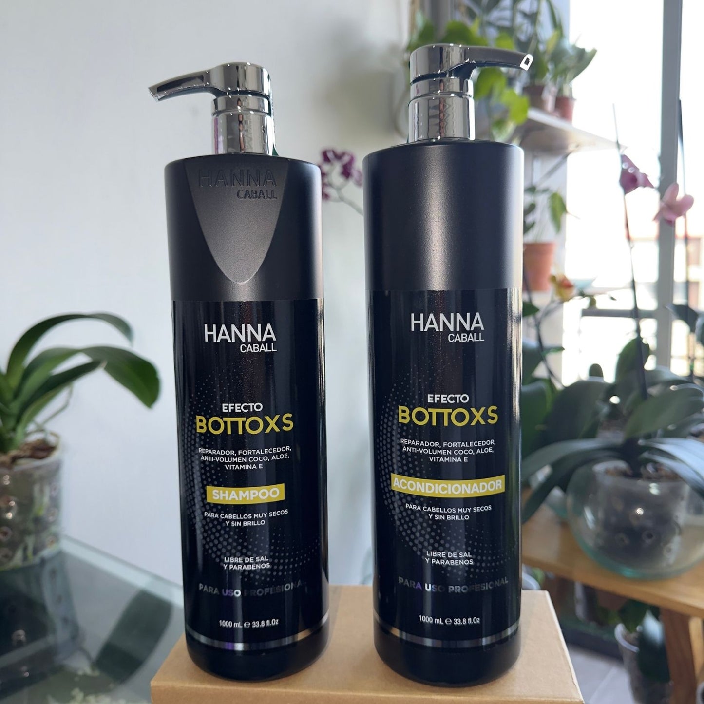 Pack Shampoo + Acondicionador Efecto Bottoxs 1 L Hanna Caball