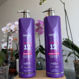 Pack Shampoo + Acondicionador Elixir 12 Óleos 1 L Hanna Caball